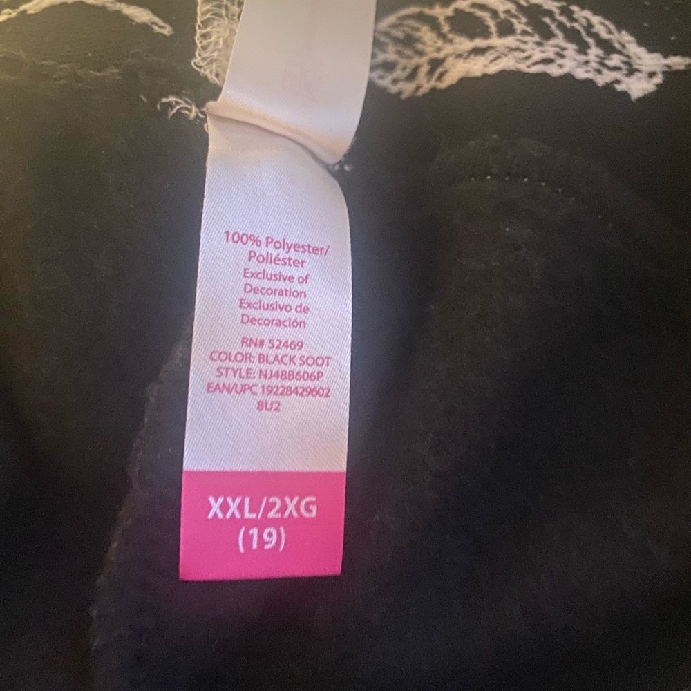 Black Soot Polyester Garment